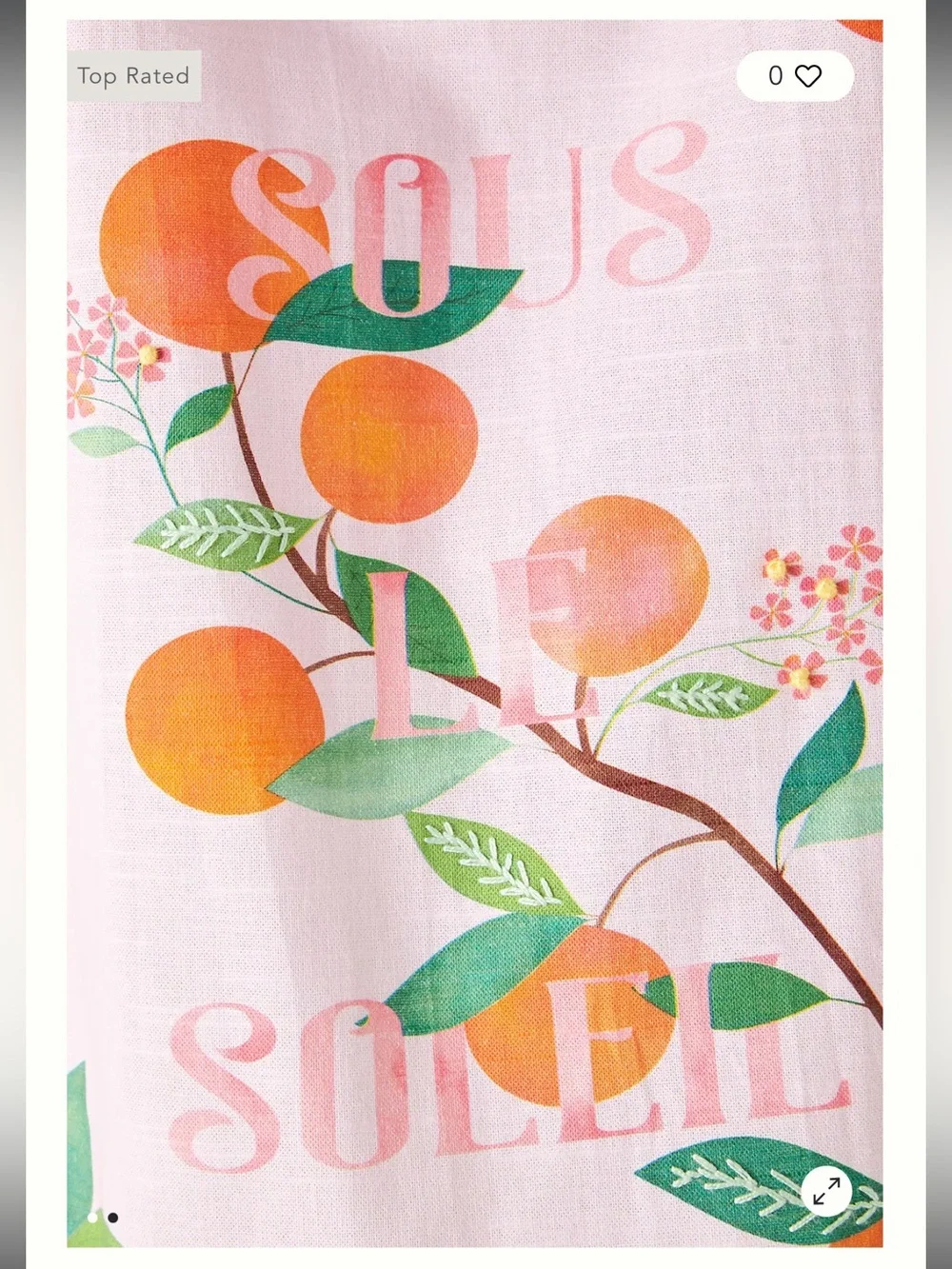 Anthropologie Carly Watts Clementine Dish Towel